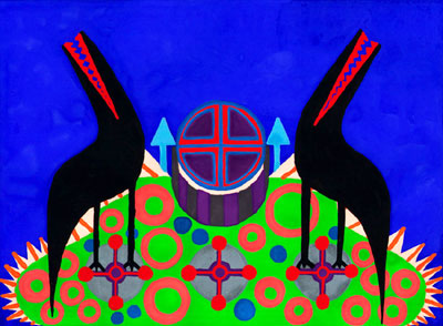 Lobenwein - Vögel vor Blau